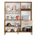 Ver imagem 2 de Armário de Cozinha 6 Portas 2 Gavetas 100% MDF Athenas Yescasa Branco/Cinamomo/Off White