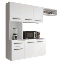 Cozinha Belíssima Armário Balcão Multiuso Suspenso - Branco Brilho - 1