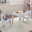 Ver imagem 1 de Jogo de Mesa e 2 Cadeiras Infantil Honduras Branco Brilho