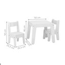 Ver imagem 2 de Jogo de Mesa e 2 Cadeiras Infantil Honduras Branco Brilho