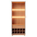 Ver imagem 4 de Cristaleira 2 Portas 1 Gaveta Guanabara 176x72 Cm Off White Freijo Colibri
