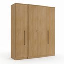 Ver imagem 2 de Guarda-Roupa Solteiro 4 Portas e 2 Gavetas 206 x 181cm Splendore Marrom Nogal