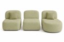 Ver imagem 5 de Sofá Orgânico Modular Nuvia 275cm Bouclé Verde Oliva