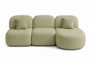 Ver imagem 2 de Sofá Orgânico Modular Nuvia 275cm Bouclé Verde Oliva