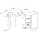 Ver imagem 6 de Mesa Em L Para Escritório 3 Gavetas ME4101 Branco - Tecno Mobili