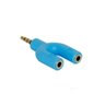 Adaptador de Áudio P2 X P3 P2 Fêmea Azul - 7