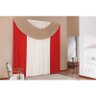 Cortina Londres 2M para varão Simples - Branco/Vermelho/Avelã - 1