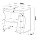 Ver imagem 6 de Escrivaninha/Mesa para Computador 160 Pinho com Off White e Porta-Revista Lateral - Artely 003965