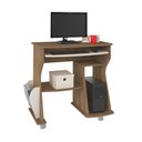 Ver imagem 1 de Escrivaninha/Mesa para Computador 160 Pinho com Off White e Porta-Revista Lateral - Artely 003965