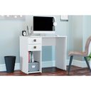 Ver imagem 1 de Mesa de Computador Msm412 C/ 2 Gavetas Branco - Movelbento