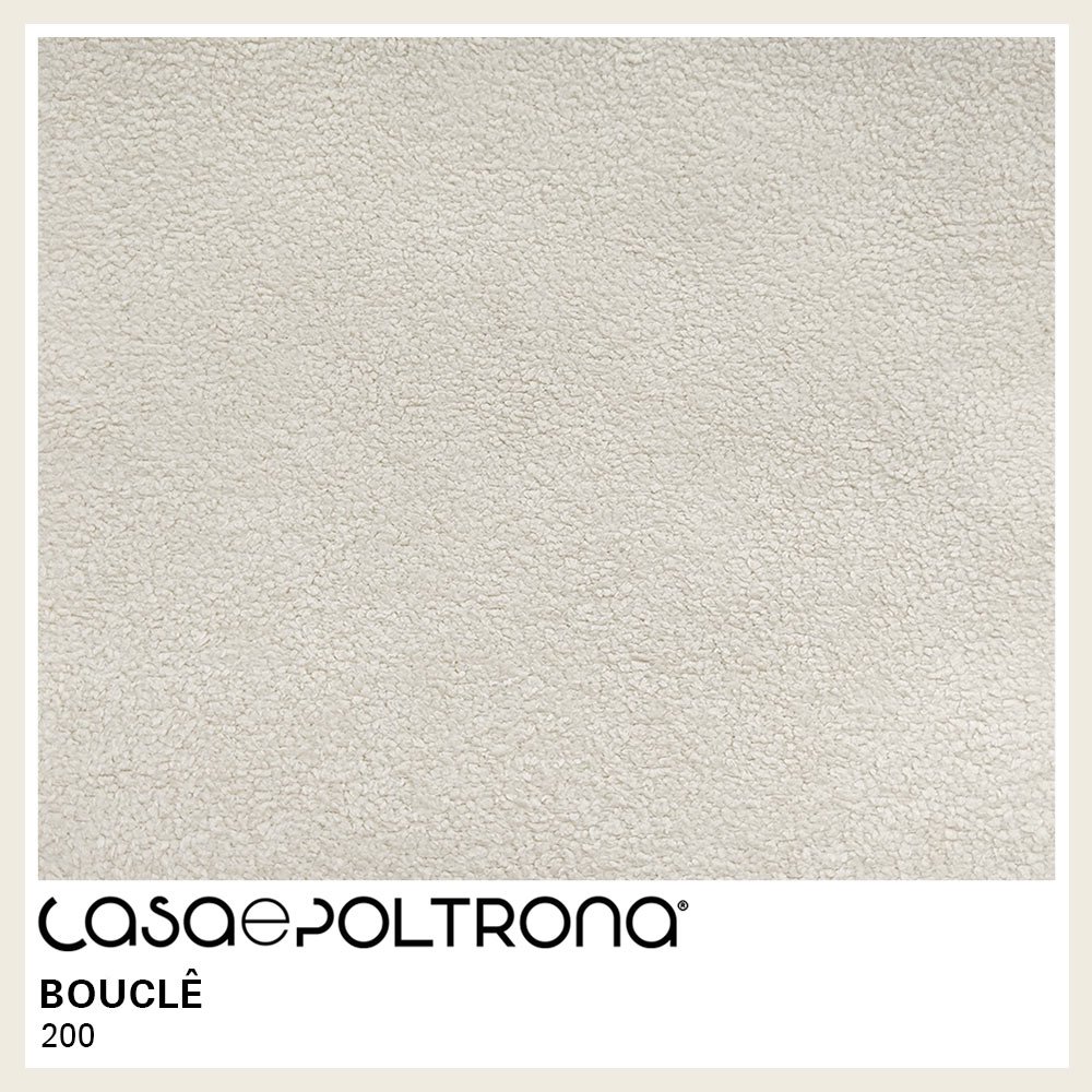 Sofá Curvo 04 Lugares 230cm Braço Direito Eron Bouclê Off White - CasaePoltrona - 5