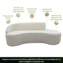Ver imagem 3 de Sofá Curvo 4 Lugares 230cm Eron Braço Direito Bouclé Off White - Nexta Casa