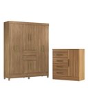 Ver imagem 1 de Conjunto Quarto Guarda Roupa e Comoda Terni Amendola