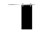 Ver imagem 2 de Porta de Correr Preta 210x70 Kit Celeiro