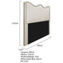 Ver imagem 5 de Cabeceira Solteiro Bari P02 90 cm Para Cama Box Linho Bege