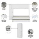Ver imagem 4 de Quarto Infantil Modulado Bicama com Guarda-Roupa e Colchão/Sapateira Pulse Multimóveis MP4863