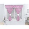 Cortina Vitória para varão simples 2m Rosa - 1