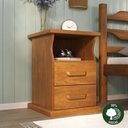Ver mais imagens de Kit com 2 Mesa de Cabeceira Slim - 100% Madeira Marrom