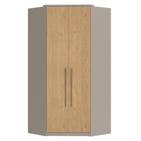 Guarda Roupa Modulado de Canto Closet Elegance Marrom/Niquel/Angelin
