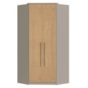 Ver imagem 1 de Guarda Roupa Modulado de Canto Closet Elegance Marrom/Niquel/Angelin