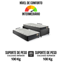Ver imagem 6 de Bicama Box Solteiro 88x188 Suede Preto com Dois Colchões Adapto Molas Ensacadas Ecoflex