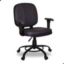 Ver imagem 1 de Cadeira Escritório Giratória Plus Size 200 Kg