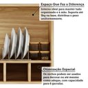 Ver imagem 6 de Armário Aéreo de Cozinha 80cm com 1 Porta Basculante e Mini Adega 100% MDF Itália Espresso Móveis Marrom/Amendoa