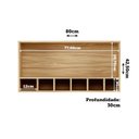 Ver imagem 4 de Armário Aéreo de Cozinha 80cm com 1 Porta Basculante e Mini Adega 100% MDF Itália Espresso Móveis Marrom/Amendoa
