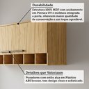 Ver imagem 5 de Armário Aéreo de Cozinha 80cm com 1 Porta Basculante e Mini Adega 100% MDF Itália Espresso Móveis Marrom/Amendoa