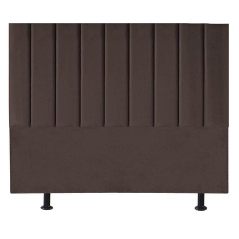 Cabeceira Estofada Cama Casal Queen Size 160 Cm Laura Linho Cor:marrom