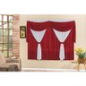 Cortina Ana para varão simples linha básica 2m Vermelho/Branco - 1