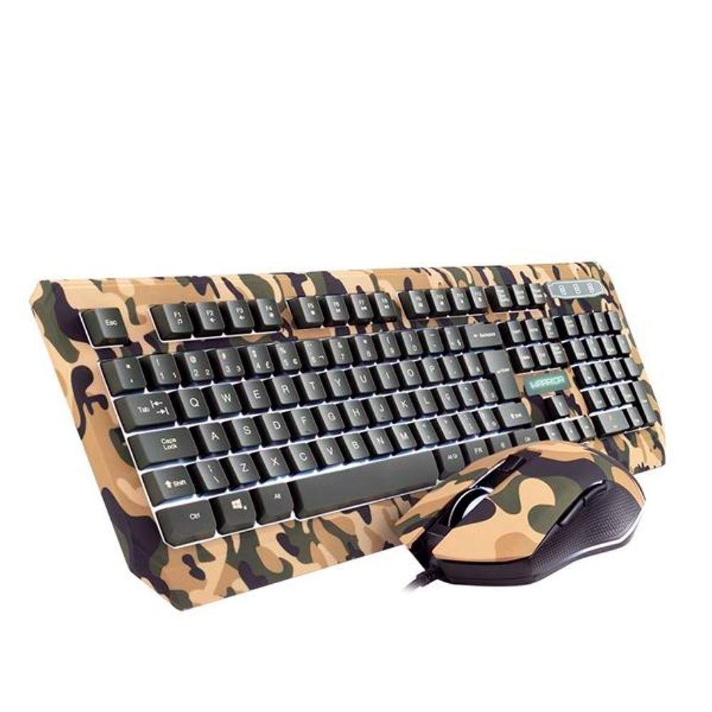 Combo Teclado e Mouse Warrior Kyler Gamer Army Usb Tc249