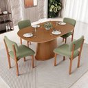 Ver imagem 1 de Kit 04 Cadeiras para Sala de Jantar Cozinha Living Estofada Dara L02 Bouclê Oliva - Lyam Decor