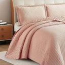 Ver imagem 3 de Kit Cobre Leito Colcha Anarruga 3 Peças Casal 240x260cm Rosa Peach Sonhare