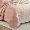 Ver imagem 6 de Kit Cobre Leito Colcha Anarruga 3 Peças Casal 240x260cm Rosa Peach Sonhare