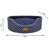 Cama Pet Oval Unic G 45x58 Azul - Fábrica Pet - 4