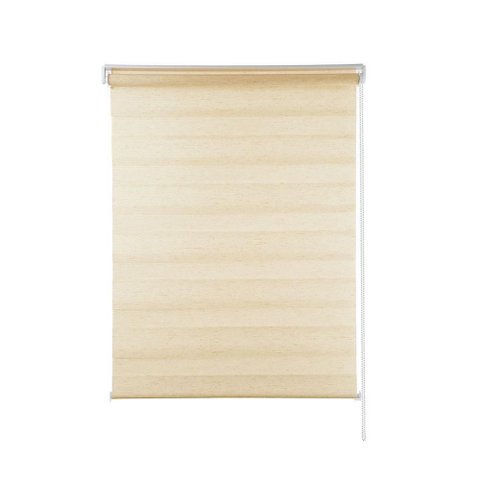 Persiana Zebra Rolo Dupla 120x260 Bege Linho