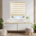 Ver mais imagens de Persiana Zebra Rolo Dupla 120x260 Bege Linho