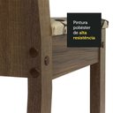 Ver imagem 4 de Conj. Jantar Mesa Tampo Vidro 4 Cadeiras Rustic/crema