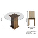 Ver mais imagens de Conj. Jantar Mesa Tampo Vidro 4 Cadeiras Rustic/crema