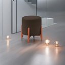Ver imagem 5 de Puff Estofado Decorativo Redondo Eloá Corino Marrom