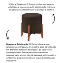 Ver imagem 2 de Puff Estofado Decorativo Redondo Eloá Corino Marrom