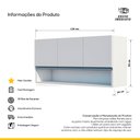 Ver imagem 4 de Organizador 120x60cm com Nicho Externo pra Area de Serviço, Produtos de Limpeza