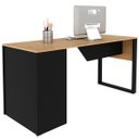Ver imagem 6 de Mesa para Escritório com Armário Lateral 160 cm Amêndoa/Preto