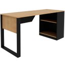 Ver imagem 7 de Mesa para Escritório com Armário Lateral 160 cm Amêndoa/Preto