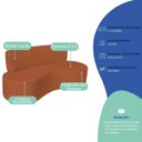 Ver imagem 3 de Sofá Curvo Orgânico Escritório Recepção 3 Lugares Amsterdã 160cm Suede
