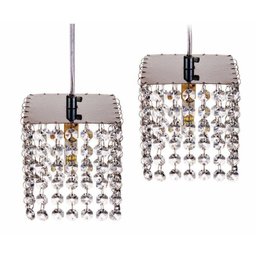 Lustre Pendente Duplo Para Sala Cristal Legítimo - 6