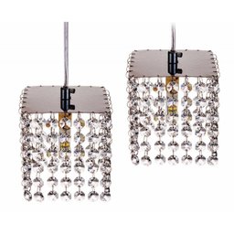 Lustre Pendente Duplo Para Sala Cristal Legítimo - 1