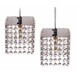 Lustre Pendente Duplo Para Sala Cristal Legítimo - 3