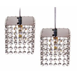 Lustre Pendente Duplo Para Sala Cristal Legítimo - 8